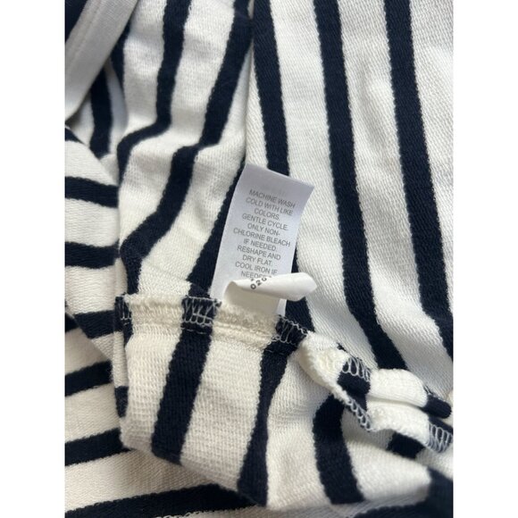 J. Jill Womens Blue & White Striped Crew Neck Long-Sleeve T-Shirt Top XS Casual - Picture 5 of 8
